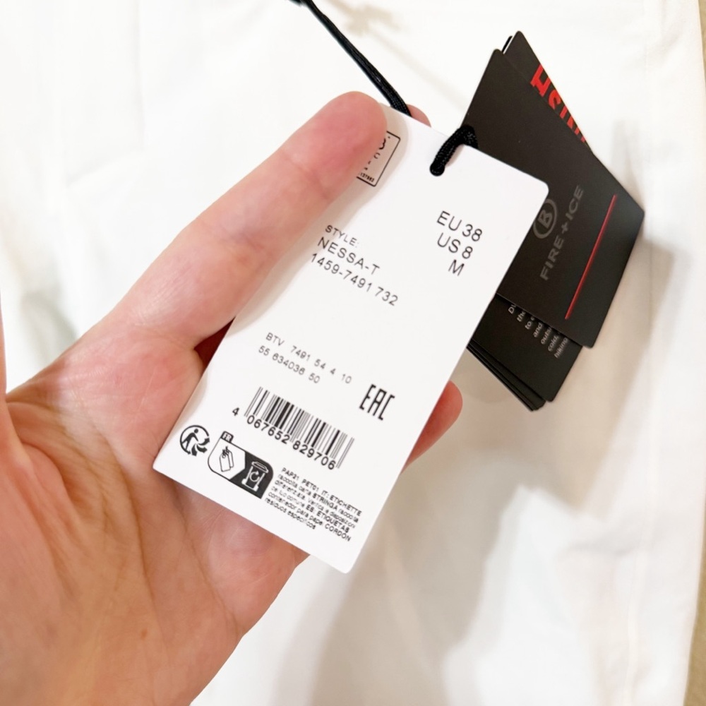 NWT Bogner Fire + Ice Nessa-T Straight Ski Pants in Off White/Black NEW Size 8 - Picture 12 of 15
